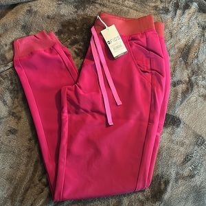 Dark Magenta Figs Zamora 2.0 Jogger Scrub Pants